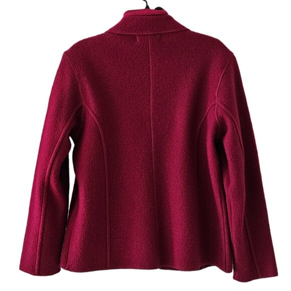 Petite Sophisticate 100% Boiled Wool Jacket | Like New | SP | Raspberry Pink - Picture 5 of 15